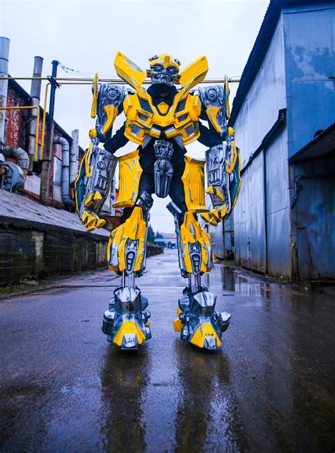 Transformer Bumblebee Costume Cosplay From Plastic Meters Etsy