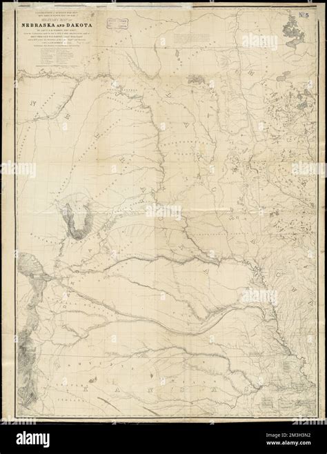 Mapa militar de Nebraska y Dakota Estados del Noroeste Mapas Indios de América del Norte