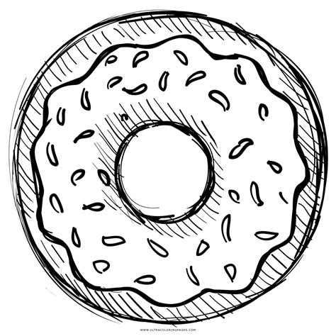 Printable Donut Coloring Page
