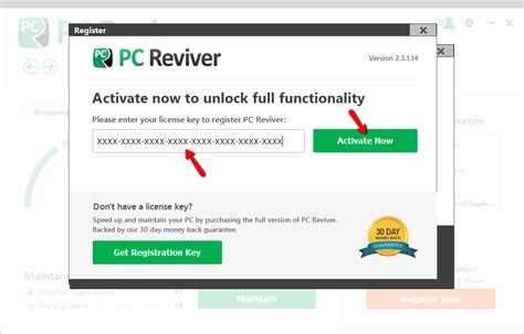 How Do I Activate Or Register Pc Reviver On My Computer
