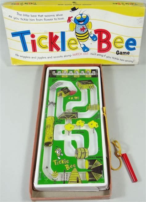 Vintage 1960 Tickle Bee Board Game Schaper Magnet Maze Dont Get Stung