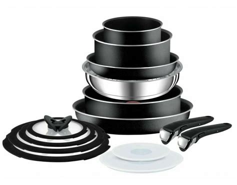 Tefal L2009542 Ingenio Essential 14 Piece Pots Pans Set Black