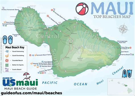 Best Maui Beaches Map
