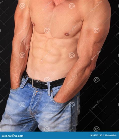Strong Athletic Man Stock Photo Image 55313286