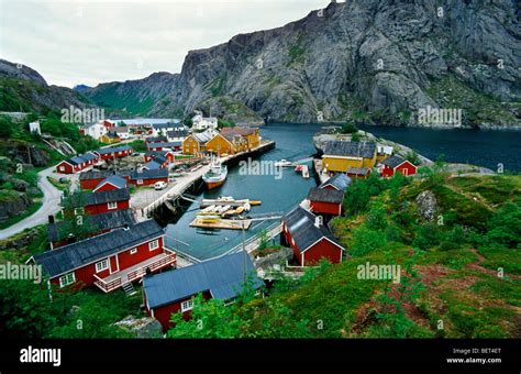 Fishing Village Nusfjord Flakstad Lofoten Islands Norway Stock Photo