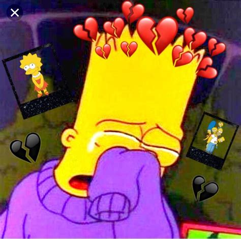 Cute Heart Bart Simpson Sad Simpsons Ris Incase Keskeny Boii