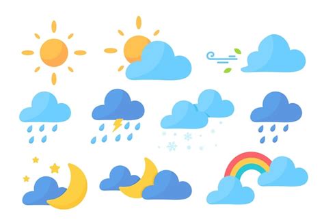 Premium Vector Cartoon Cute Weather Forecast