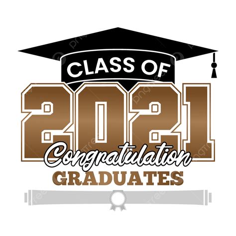 Congratulations Typography Vector Png Images Class Of 2021