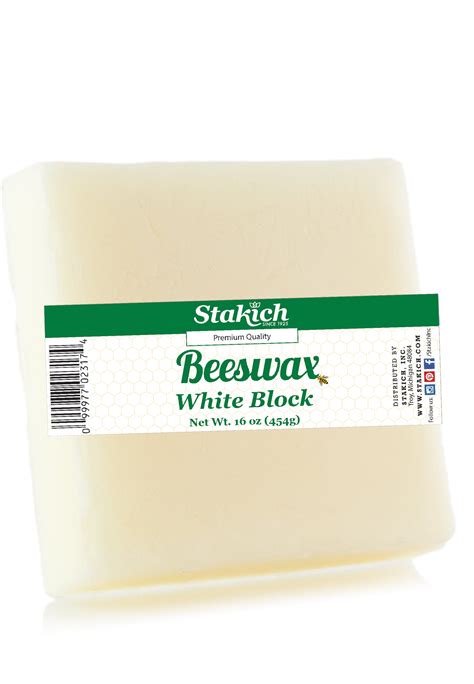 White Beeswax Blocks 40 Lb Stakich