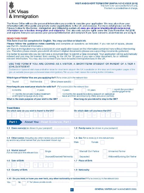 Pdf Visa Application Form For Uk Pdf Download In English Instapdf