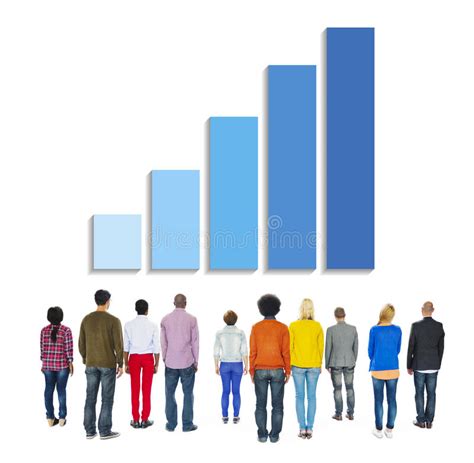 Group Of People Success Business Profit Growth Chart Arrow Sales Stock