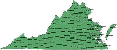 Virginia Cities And Counties