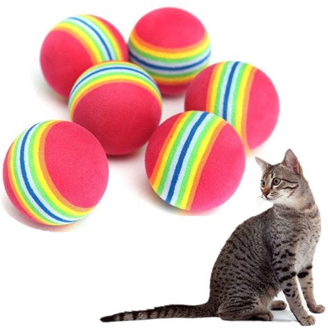 Yonger Soft Cat Ball Pet Toy Ball For Cat Colorful Kitten Toys Pompon