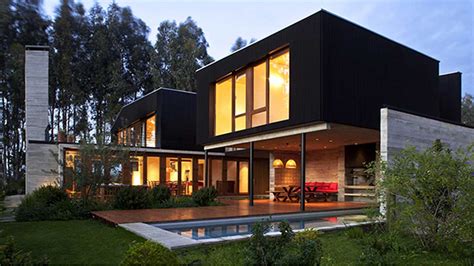 Modern House Architecture With Beautiful Yellow Interior And Exterior