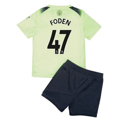 Maillots De Tenue Manchester City Phil Foden 47 Kids Enfant Third 2022