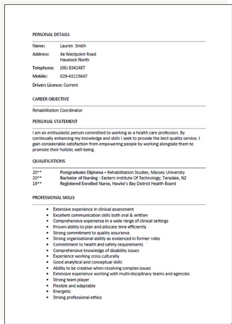 zealand  resume format resume template