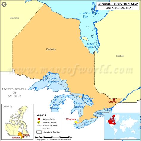 Where Is Windsor Located In Canada Map
