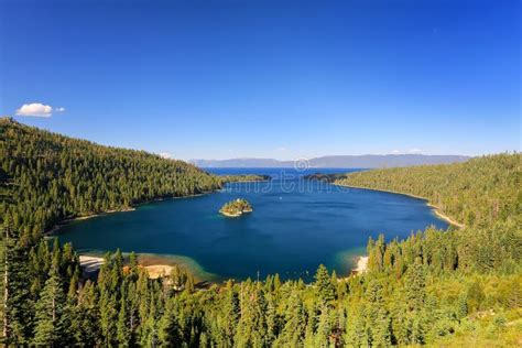 Emerald Bay At Lake Tahoe With Fannette Island California Usa Stock