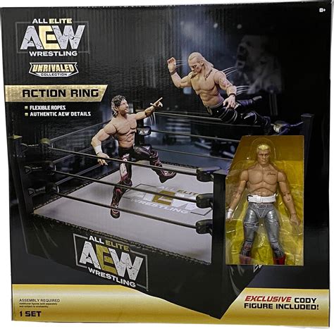 Cody Rhodes Uk Exclusive Figure Ring Playset Aew Jazwares Toy