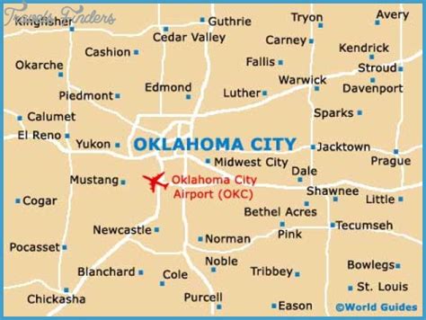 Oklahoma City Map Travelsfinderscom
