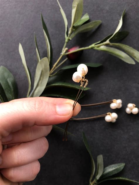 Ivory Pearl Decorative Bobby Pins 3 Casual Bobby Pins Etsy