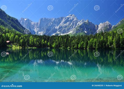 Fusine Lake Italian Alps Friuli Region Italy Stock Image Image Of