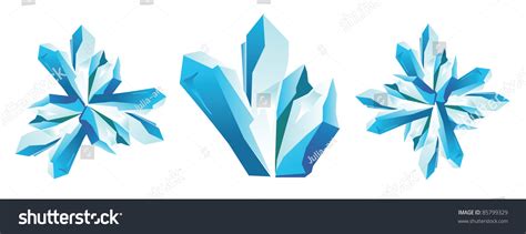 Blue Ice Crystal Stock Vector 85799329 Shutterstock