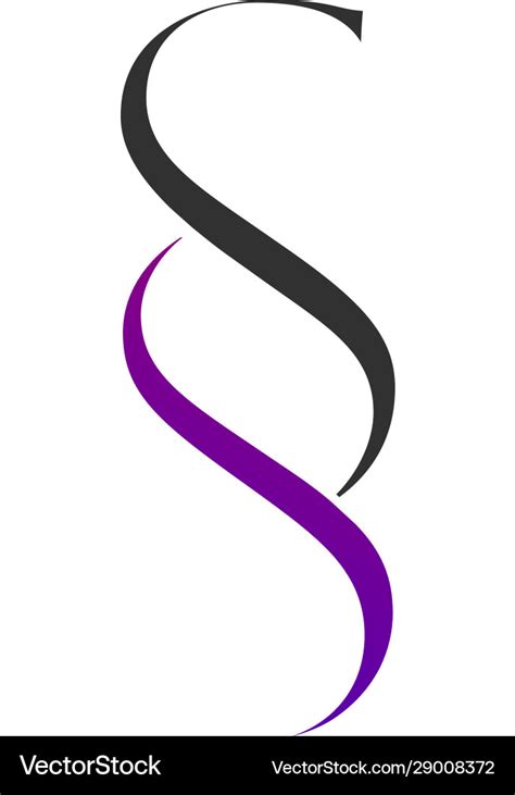 Ss Modern Letter Logo Design Business Corporate Vector Image