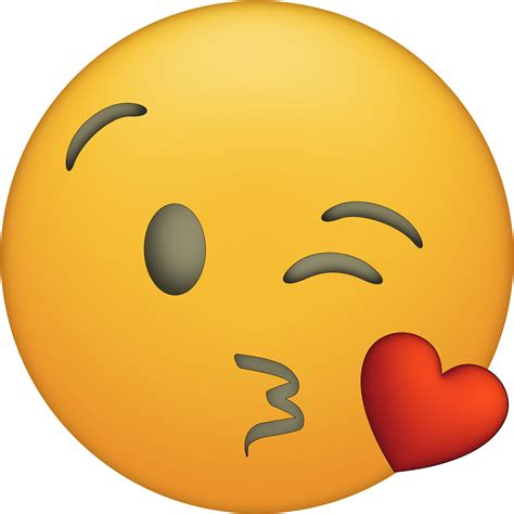 Kissy Face Emoji Printable Kiss Face Emoji Clipart Png Download