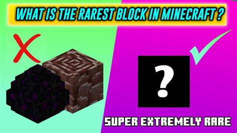 What Is The Most Rarest Block In Minecrfat Youtube