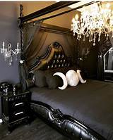 The black colors almost covering the bedroom, while the wall paint still in white color. the gothic home on Instagram: "stunning bedroom | via ...