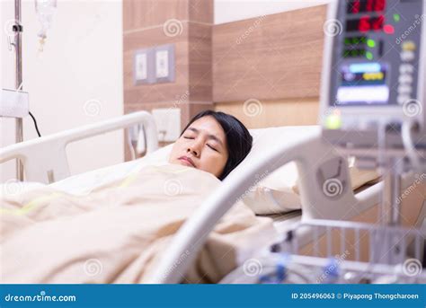 patient asian women sleeping under blanket on sick bed at the hospital stock image image of