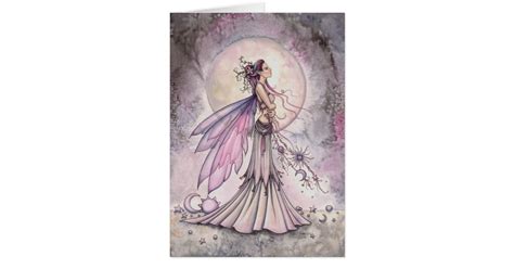 Purple Celestial Fairy Fantasy Art Illustration Card Zazzle