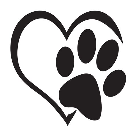 Free Svg Dog Pawprint Cat Pawprint Heart Graphic File For Cricut Paw
