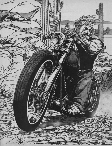 Biker Art Illustration Bobbers