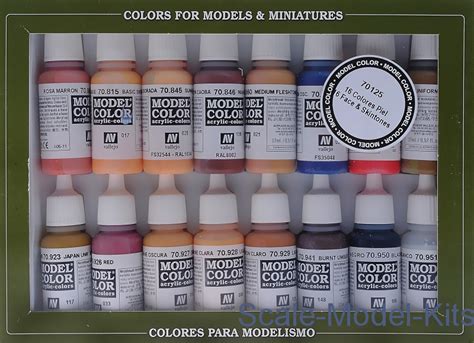 Vallejo Model Color Set Faceskin Colors 16