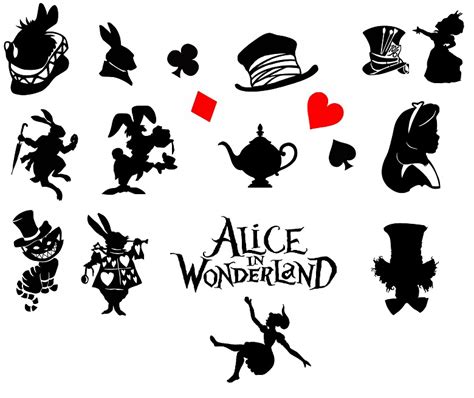 Buy Alice in Wonderland svg,cut files,silhouette clipart cheap, choose
