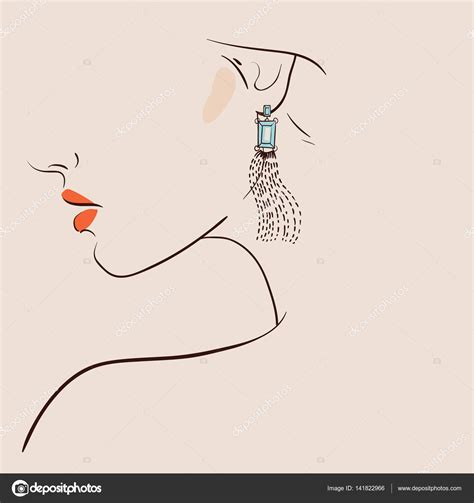 Beautiful Woman Wearing Earrings Stock Vector Image By Yemelianova