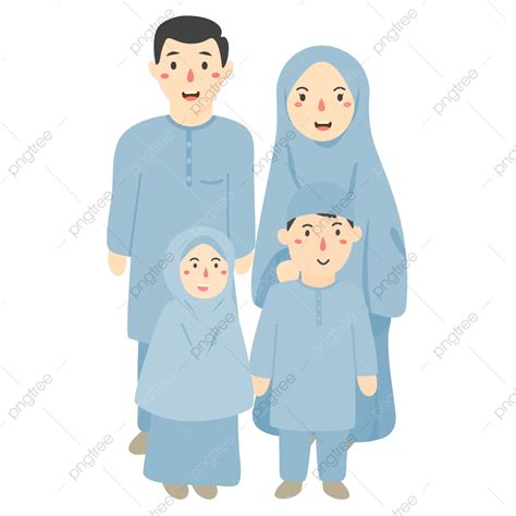 Gambar Keluarga Muslim Dengan Putra Wanita Jilbab Niqab Png Dan