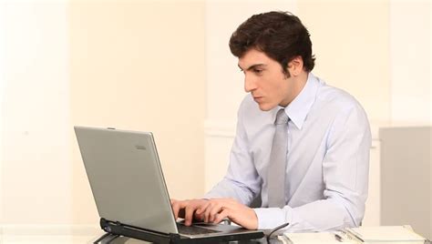 Office Worker With Laptop Computer Stock Footage Video 1006405