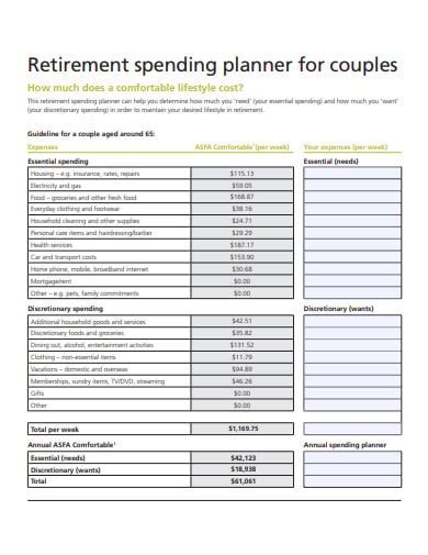 10 Retirement Budget Planner Templates In Pdf Xls