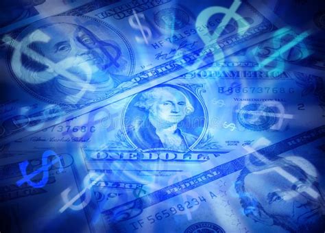 Dollar Money Background A Blue Abstract Background With American Money