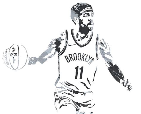 I am liberating directing and healing. Kyrie Irving Brooklyn Nets Watercolor Strokes Pixel Art 1 ...