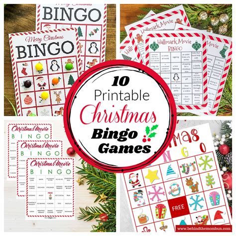 10 Free Printable Christmas Bingo Games Fun Squared