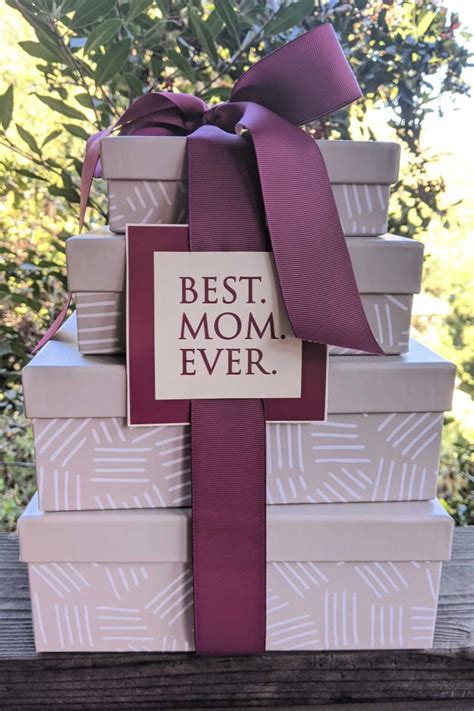 30 awesome gifts for mom that'll get your mother's stamp of approval! Pin by Mama Likes To Cook on gift wrapping | Gift towers ...