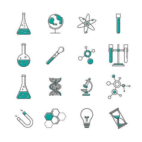 Premium Vector Science Icon Set Template For Science Or School Design