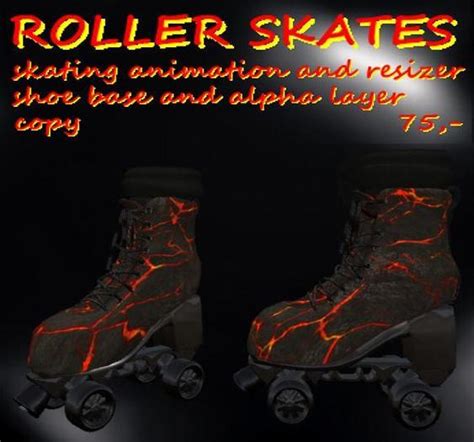 Second Life Marketplace Roller Skates Lava