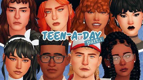 Teen A Day Cas Challenge 📚 Cc List Part1 The Sims 4 Youtube