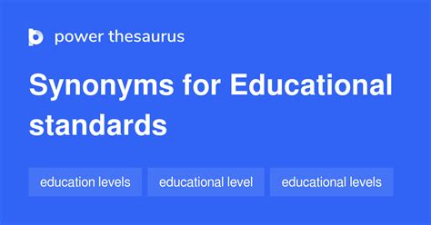 Educational Standards Synonyms 49 Words And Phrases For Educational