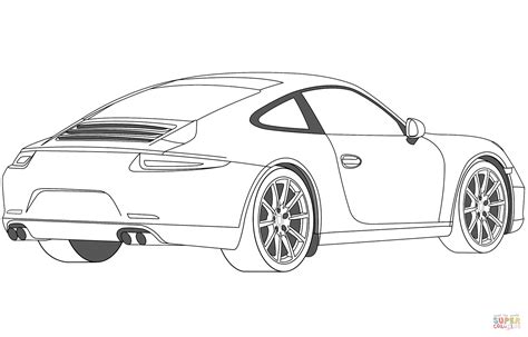 Porsche 911 Carrera coloring page | Free Printable Coloring Pages